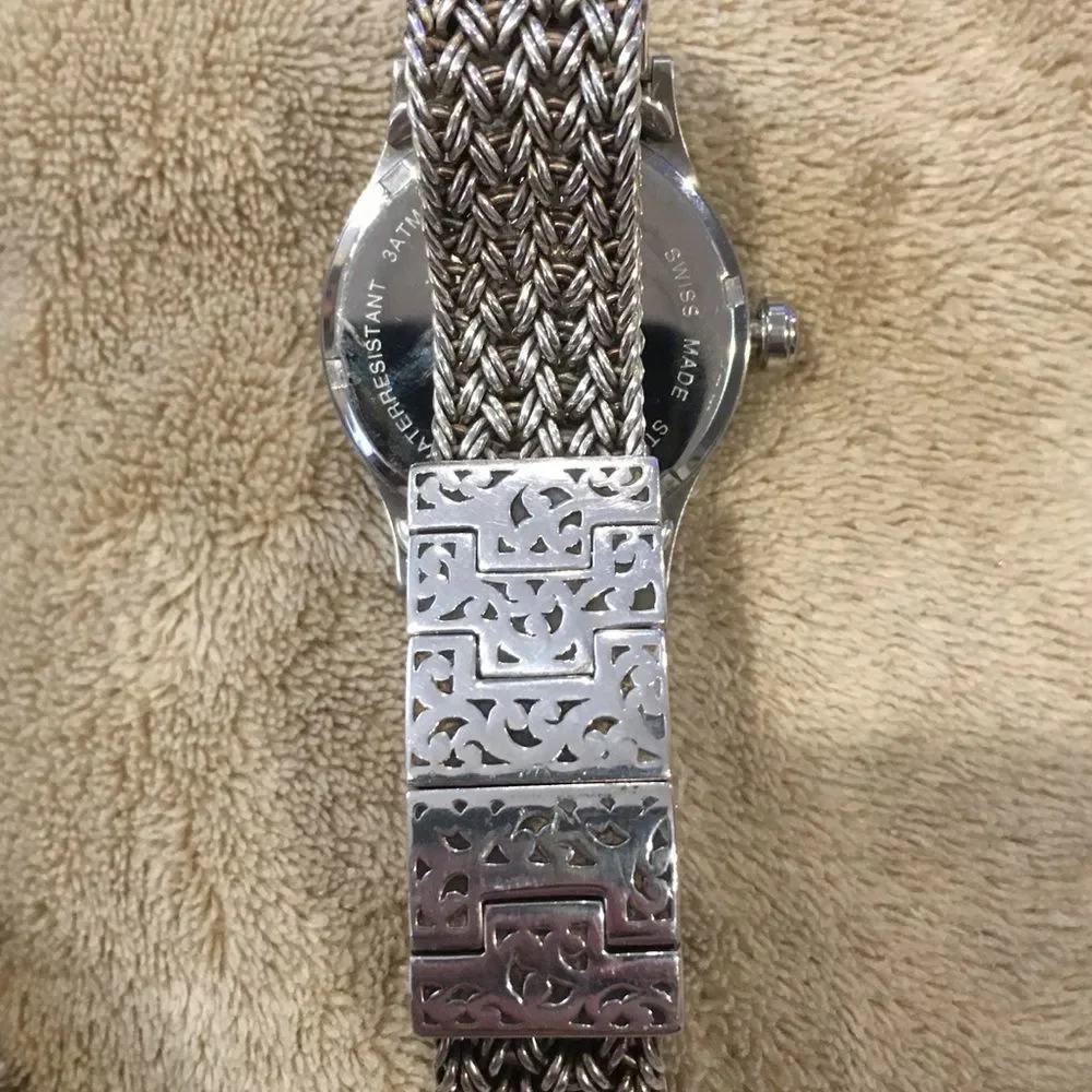 LOIS HILL Watch Blue Face Sterling Silver Band HTF - Picture 9 of 11